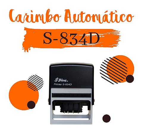 Carimbo Datador Automático Shiny Printer S-834D - 30x65mm