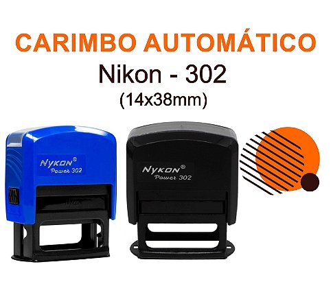 Carimbo Automático Nikon 302 - 14x38mm