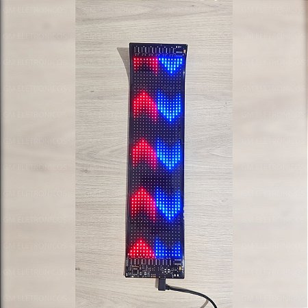 Painel de Led Flexivel 16x64 RGB APP