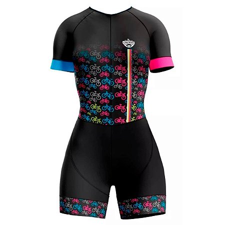 MACAQUINHO CICLISMO MOUNTAIN BIKE FEMININO FORRO EM GEL RKC BIKE COLORIDO