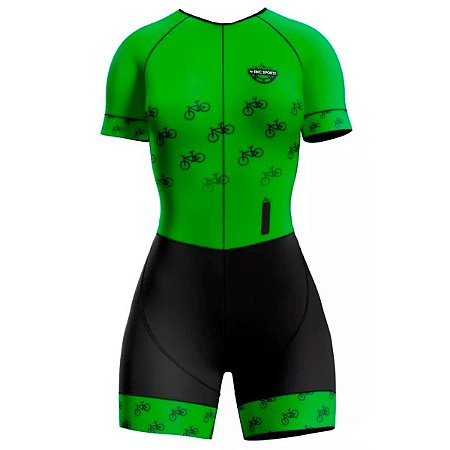MACAQUINHO CICLISMO MOUNTAIN BIKE FEMININO FORRO EM GEL RKC BIKE VERDE ESCURO