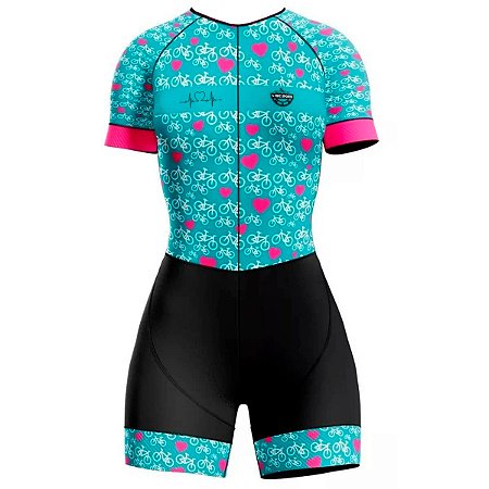 MACAQUINHO CICLISMO MOUNTAIN BIKE FEMININO FORRO EM GEL BIKE AZUL CELESTE
