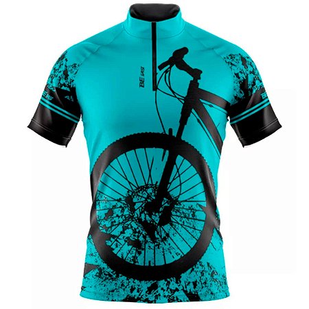 Camisa De Ciclismo Mountain Bike Masculina Pneu Azul