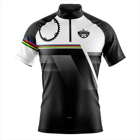 CAMISA CICLISMO MASCULINA MOUNTAIN BIKE MANGA CURTA COROA BRANCA