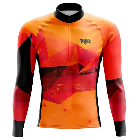 CAMISA CICLISMO MASCULINA MOUNTAIN BIKE MANGA LONGA JUSTICEIRO COLOR UV+50