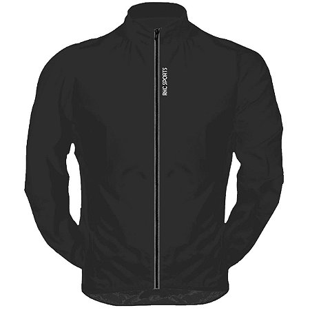 CORTA VENTO CICLISMO MOUNTAIN BIKE IMPERMEÁVEL UNISSEX PRETA RKC SPORTS UV+50