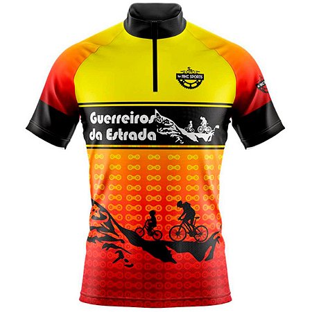 CAMISA PAI CICLISMO MASCULINA MOUNTAIN BIKE MANGA CURTA GUERREIROS DA ESTRADA
