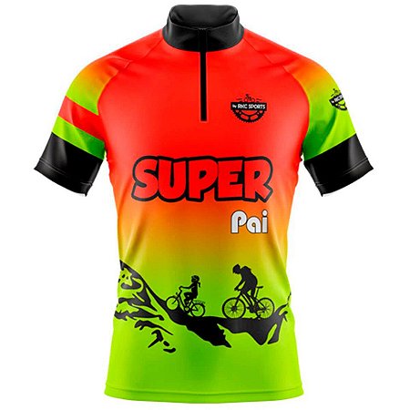 CAMISA PAI CICLISMO MASCULINA MOUNTAIN BIKE MANGA CURTA SUPER PAI E FILHO