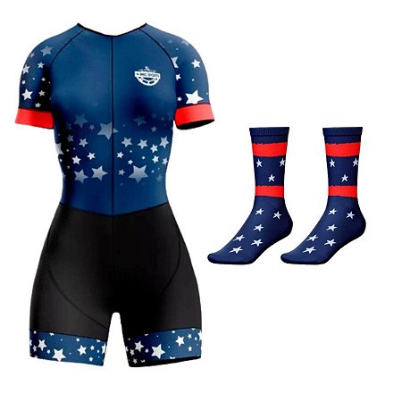 MACAQUINHO CICLISMO MOUNTAIN BIKE FEMININO FORRO EM GEL RKC ESTRELAS E MEIA ESTRELAS