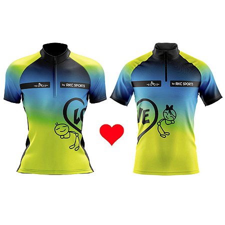 KIT CASAL CAMISA CICLISMO DIA DOS NAMORADOS RKC ATÉ O MUNDO ACABAR