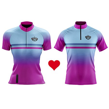 KIT CASAL CAMISA CICLISMO DIA DOS NAMORADOS RKC ME COMPLETA