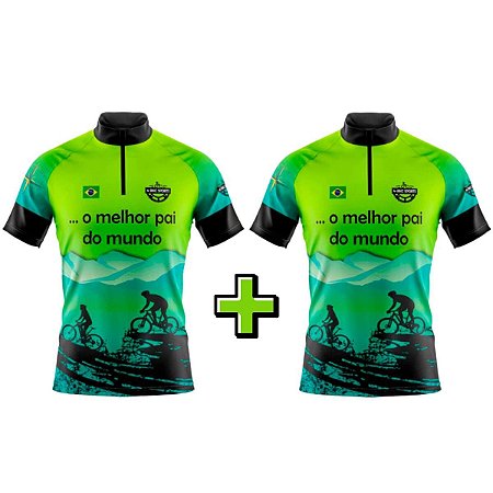 KIT PAI E FILHO CAMISA CICLISMO DIA DOS PAIS RKC O MELHOR PAI DO MUNDO