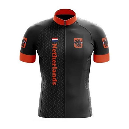 CAMISA CICLISMO MASCULINA MOUNTAIN BIKE MANGA CURTA NETHERLANDS