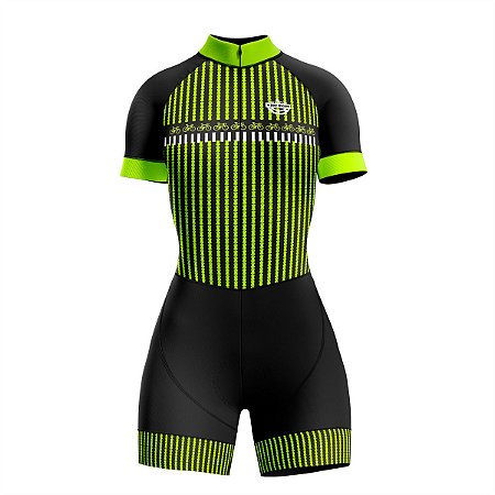 MACAQUINHO CONJUNTO CICLISMO FEMININO ELOS VERDE