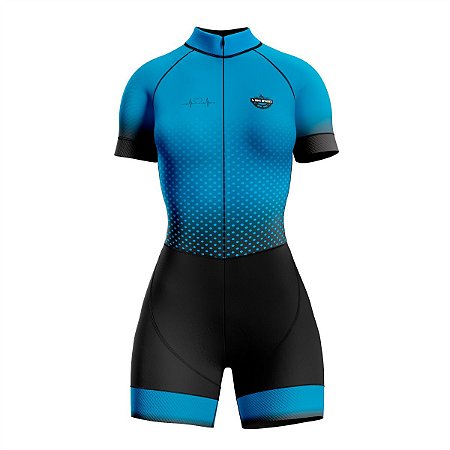 MACAQUINHO CONJUNTO CICLISMO FEMININO POÁ AZUL