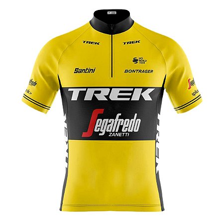 CAMISA CICLISMO  MASCULINA MANGA CURTA TREK AMARELA