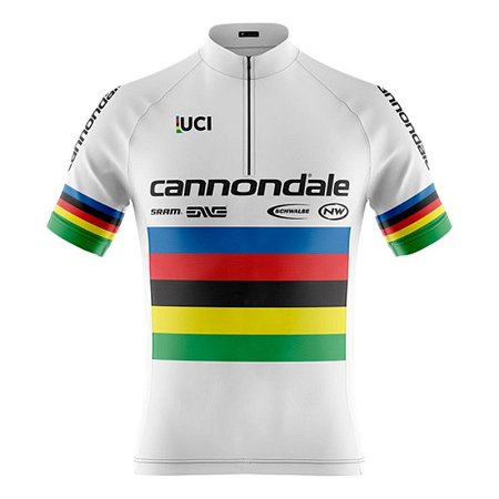 CAMISA CICLISMO  MASCULINA MANGA CURTA CANNONDALE BRANCA 70