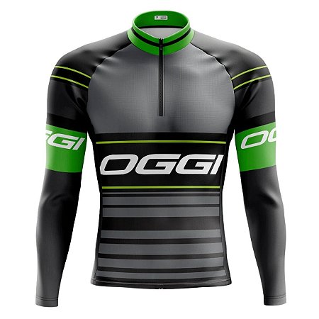 CAMISA CICLISMO MASCULINA MANGA LONGA OGGI CINZA