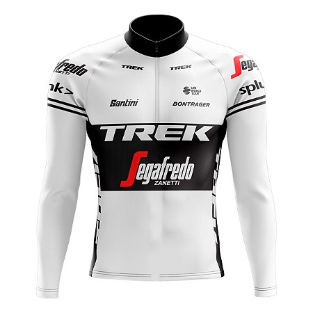 CAMISA CICLISMO MASCULINA MANGA LONGA TREK BRANCA UV+50