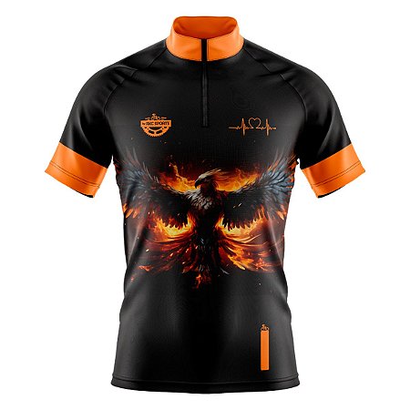 CAMISA CICLISMO MASCULINA MANGA CURTA FÊNIX RKC SPORTS UV+50