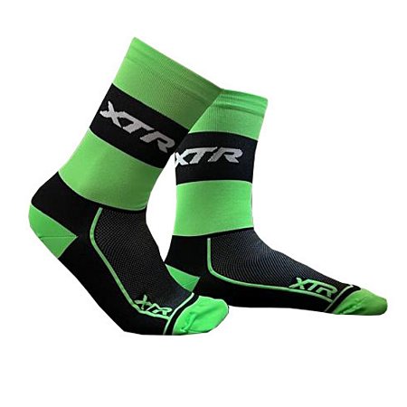 Meia Ciclismo Mtb Cano Longo XTR Verde