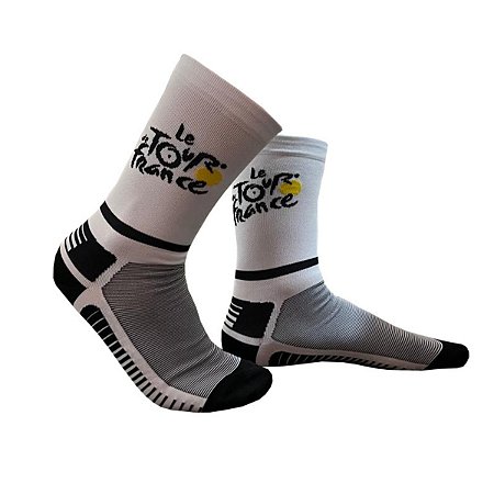 Meia Ciclismo Mtb Cano Longo Tour de France Branca
