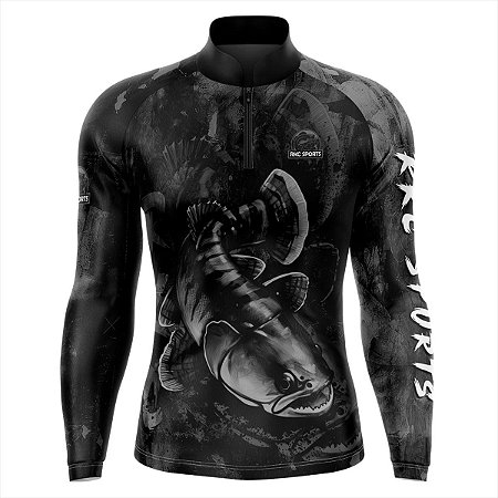 Camisa De Pesca Masculina Manga Longa Black Pesca Uv+50