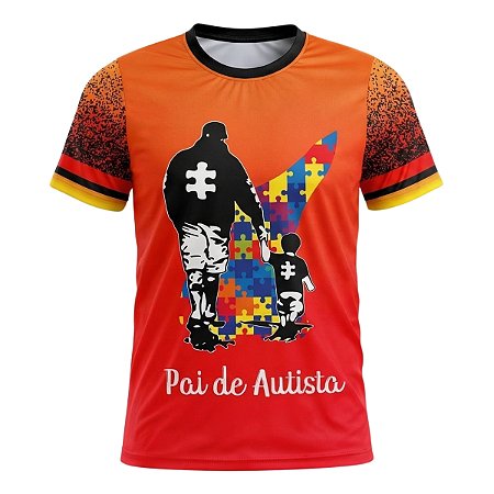 Camiseta Esportiva Masculina Rkc Sports Pai de Autista UV+50