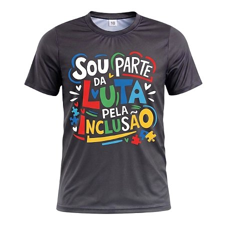 Camiseta Esportiva Masculina Preta Rkc Sports Autista UV+50