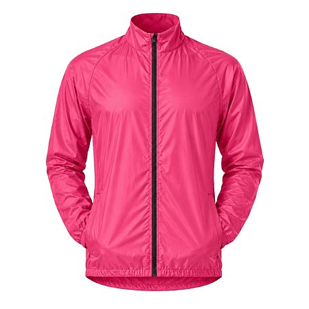 Jaqueta Corta Vento Ciclismo Rkc Sports Bolsos Rosa Choque