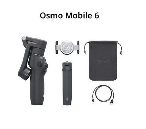 Estabilizador Osmo Mobile 6 (Cinza Escuro) DJI - ASX Drones