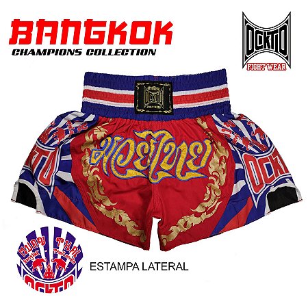 Short Muay Thai Estilo Tailandês Ockto Bangkok