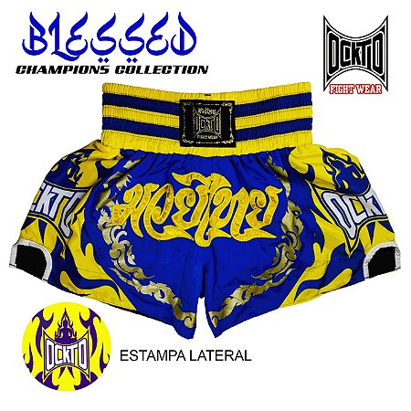 Short Muay Thai Estilo Tailandês Ockto Blessed