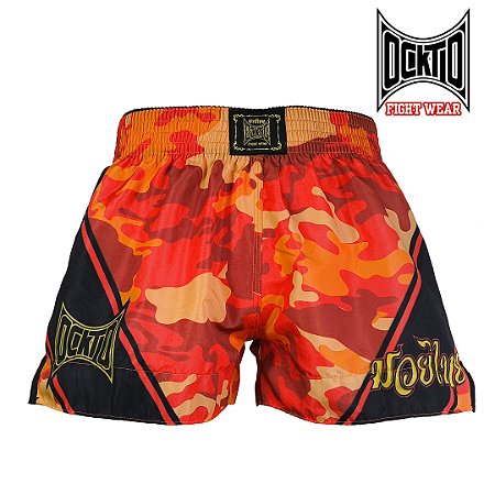 Short Muay Thai Estilo Retrô Ockto Invictus V