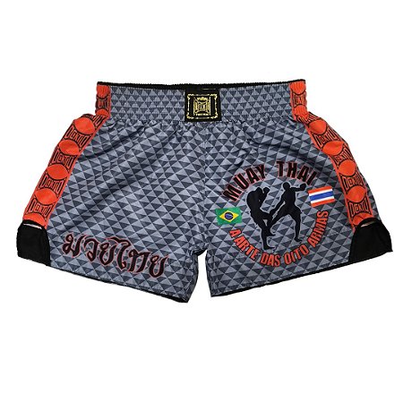 Short Muay Thai Estilo Retrô Ockto Low Kick