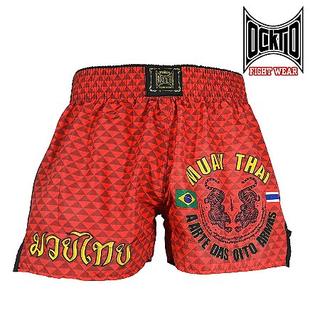 Short Muay Thai Estilo Retrô Ockto Twin Tiger
