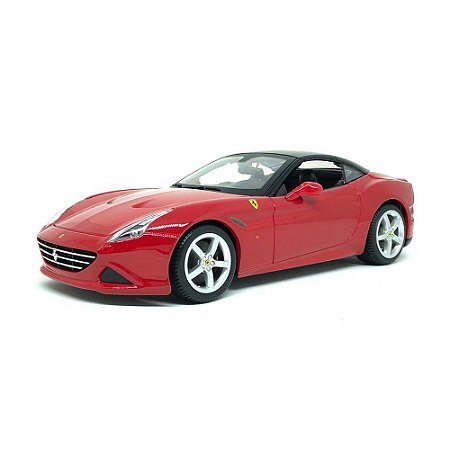 Miniatura Carro Ferrari California T (Closed Top) - Race e Play - Vermelho - 1:18 - Burago