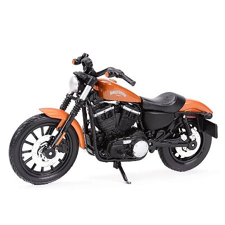 Miniatura Harley-Davidson 2014 Sportster 883 Iron - Laranja - Maisto 1:18