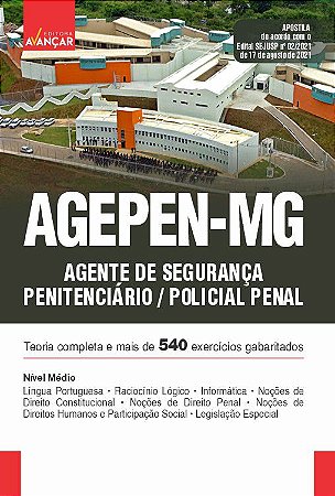 Apostila Polícia Penal MG - Agente Penitenciário - AGEPEN MG