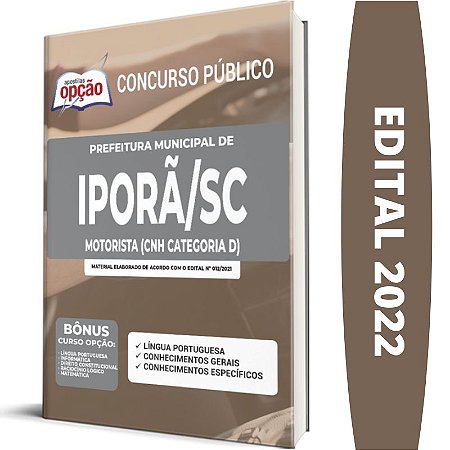 Apostila Prefeitura Iporã do Oeste SC - Motorista CNH D