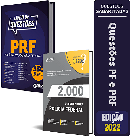 KIT Combo Apostilas de Questões Concurso PF e PRF