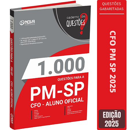 Caderno de Questões CFO PM SP - ALUNO OFICIAL PM