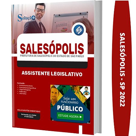 Apostila Prefeitura Salinópolis SP - Assistente Legislativo