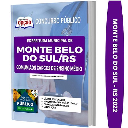 Apostila Concurso Monte Belo do Sul RS Cargos Ensino Médio