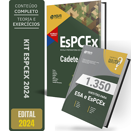 Kit Apostila ESPCEX 2024 - Cadetes Do Exercito + Questões Gabaritadas
