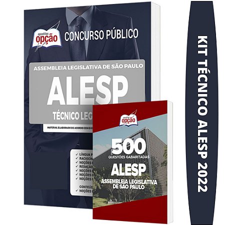 Kit Apostila Concurso ALESP - Técnico Legislativo + Testes