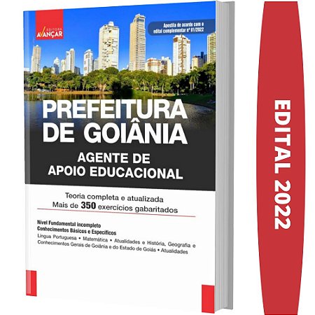 Apostila PREFEITURA DE GOIÂNIA - AGENTE DE APOIO EDUCACIONAL