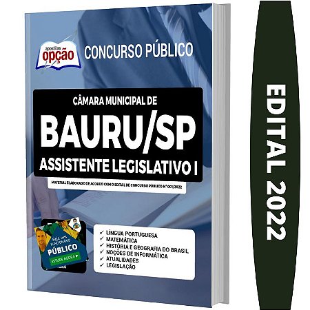 Apostila Câmara de Bauru SP - Assistente Legislativo I