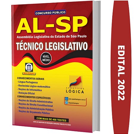 Apostila Concurso AL SP - Técnico Legislativo
