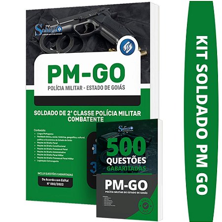 Kit Apostila Concurso Pm Go Soldado + Caderno De Questões